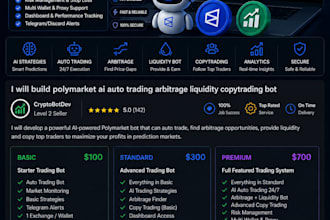 develop polymarket aai auto trading arbitrage liquidity copytrading bot