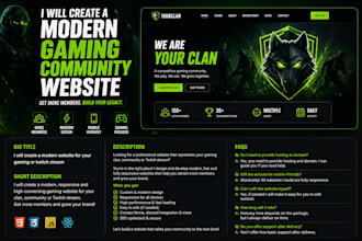 build a modern website for your gaming community