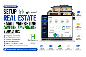 setup gohighlevel real estate email marketing campaign segmentation analytics