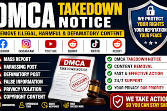 delete links from google facebook instagram youtube tiktok reddit x dmca