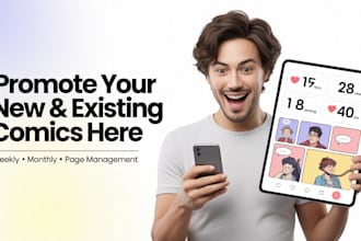 promote book, comic,webtoon,organic promotion,kindle, wattpad to engage audience