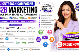 setup ai outreach campaigns b2b saas email automation CRM SMS chatbot marketing