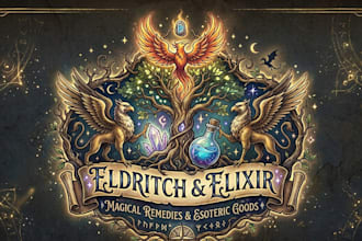 design a magical and immersive fantasy logo for your brand