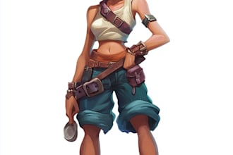 draw 2d game character or 2d game character