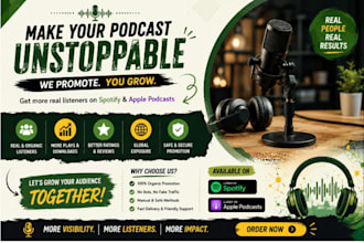 organically promote your spotify and apple podcast