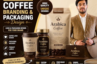 design a coffee logo for your restaurant or food brand