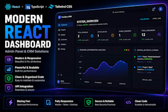 build a modern admin panel or saas dashboard UI