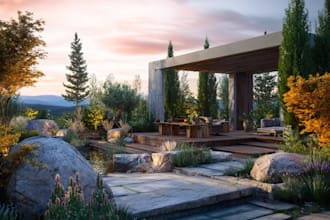 create photorealistic outdoor renders, landscape design