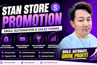 stan store promotion, email automation, stan store marketing and sales funnel