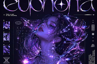 design a bold gfx album cover or poster