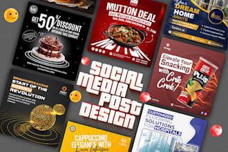 create 10 awesome instagram and facebook post designs