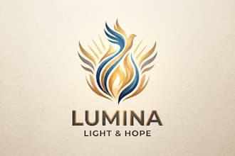 design a powerful spiritual inspired light and hope logo for your brand