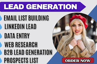 do email lists, linkedin lead and generate b2b qualified leads for your company