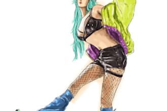 create high quality nsfw character art