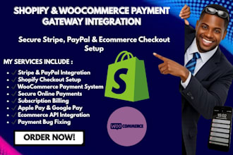 integrate payment gateway in shopify or woocommerce store