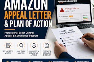 write an amazon appeal letter or plan of action for listing compliance