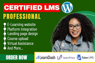 design wordpress lms learndash tutor lms learnpress course website course upload
