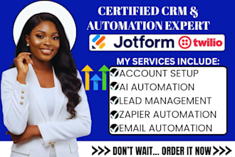 do mortgage crm gohighlevel twillo jotform instant ai lead follow up automation