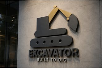 design modern excavator logo