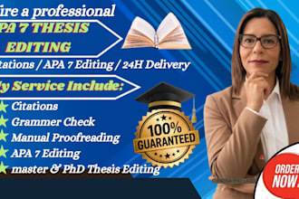 edit thesis according to apa 7 and university guidelines in 24hrs