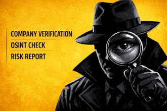 verify suppliers and companies using osint
