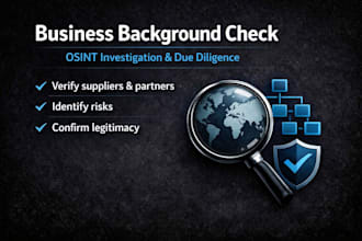 l investigate a company and deliver a professional due diligence report
