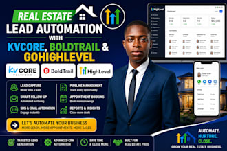 setup real estate CRM automation in kvcore, boldtrail, gohighlevel