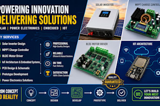 do solar inverter mppt, bldc mottor driver, prototype and iot architecture