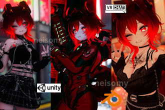 design vrchat avatar furry avatar vrc avatar nsfw vr character 3d model avatar