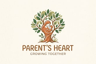 design a warm and meaningful parents logo for your brand