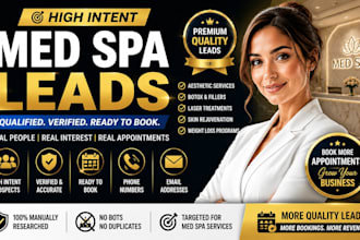 provide premium med spa leads and verified high intent cosmetic clinic contacts