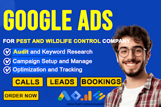 audit and set up google ads for pest and wildlife control company