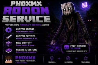 be your minecraft bedrock and java mod expert developer
