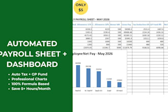 create automated payroll sheets with tax in excel