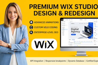 design or redesign a premium wix studio website with advanced animations