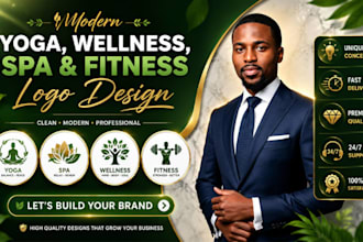 design modern yoga, wellness, spa and fitness logo design