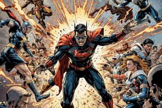 comic book illustration with comic book illustrator