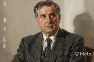 paint a real oil portrait painting on canvas
