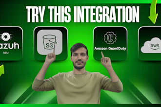 configure wazuh AWS integration with guardduty, cloudtrail, s3, and security hub