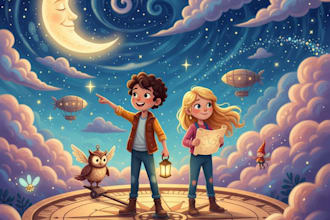 create magical children fantasy book cover design