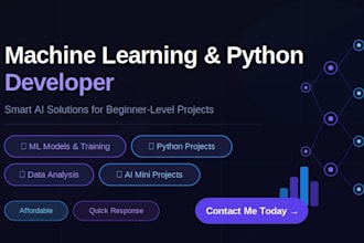 do python, data analysis, and ml projects