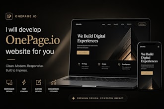 develop onepage io website for you