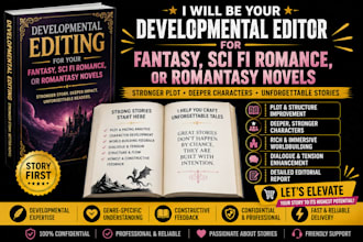 be your developmental editor for your fantasy scifi romance or romantasy novel