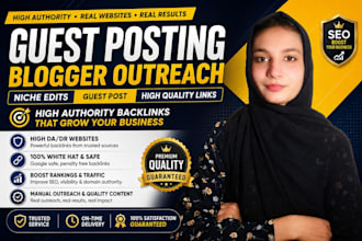 do blogger outreach niche edits and guest post SEO backlinks