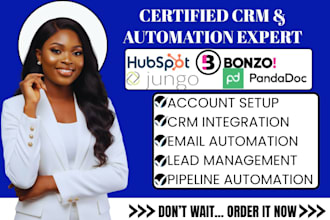 do mortgage intake form hubspot bonzo jungo pandadoc crm pipeline automation zap