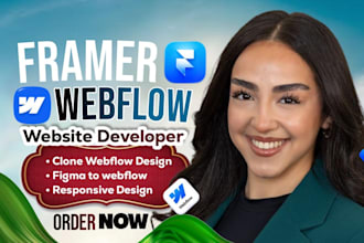 design, develop framer webflow websites, be figma to webflow nd supernova expert