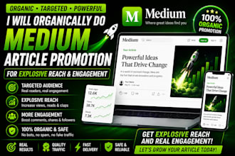do organic medium article promotion, medium followers to increase engagement