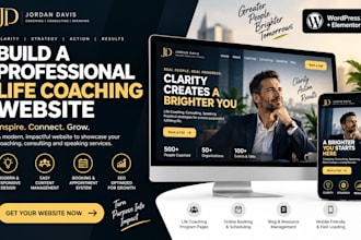 design professional life coaching, consulting, and speaker website