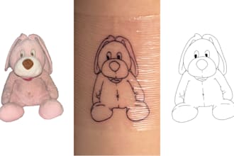 turn your plushie into a fine line tattoo
