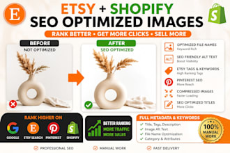 do etsy and shopify image SEO optimization for better google ranking